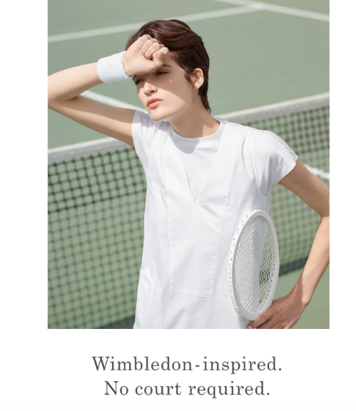 Example of Everlane tying their email marketing campaigns with a current event – Wimbledon