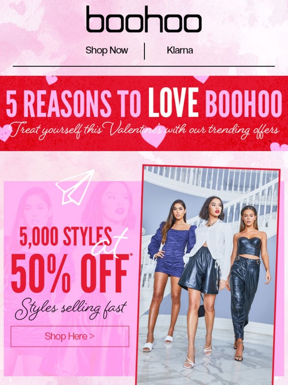 Boohoo Valentine's email