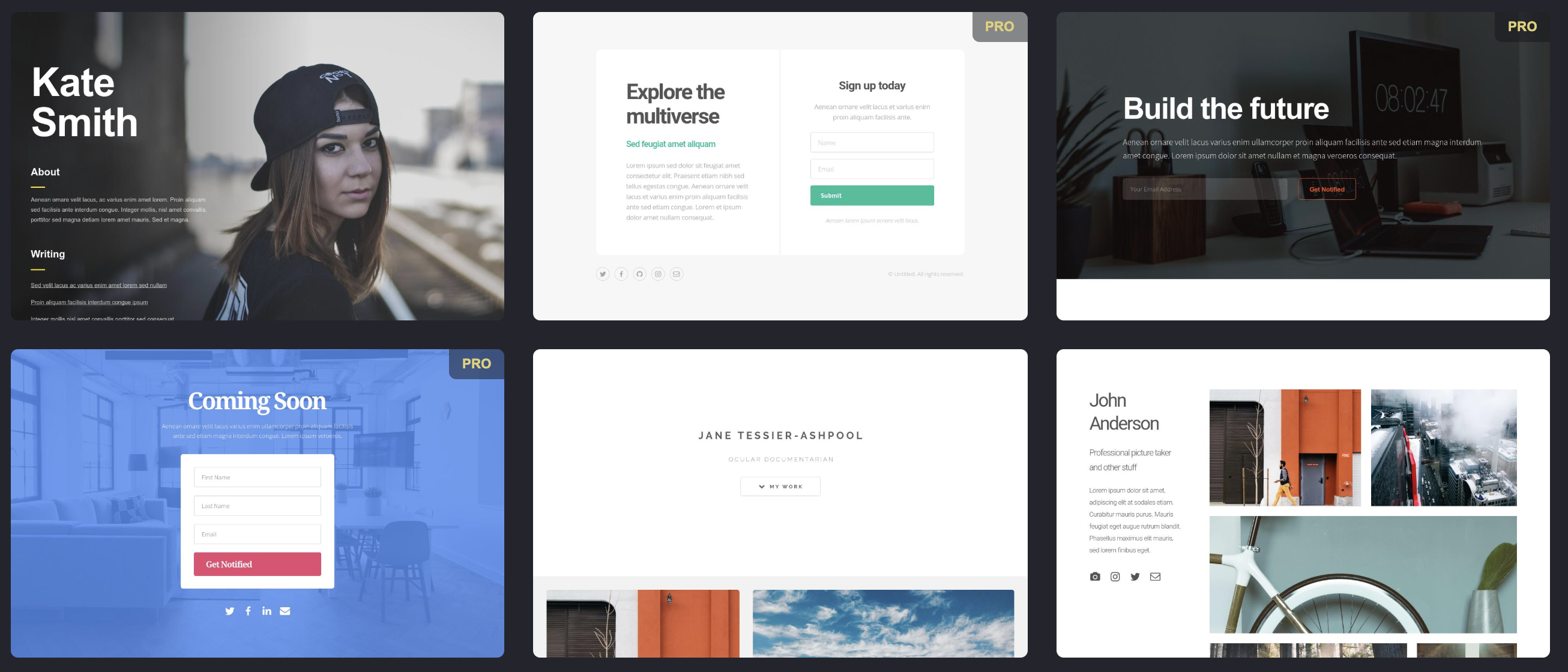 Landing page templates from Carrd - available through our integration