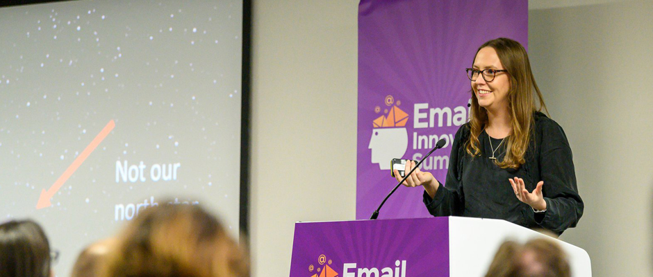 Female speaker at the Email Innovations Summit