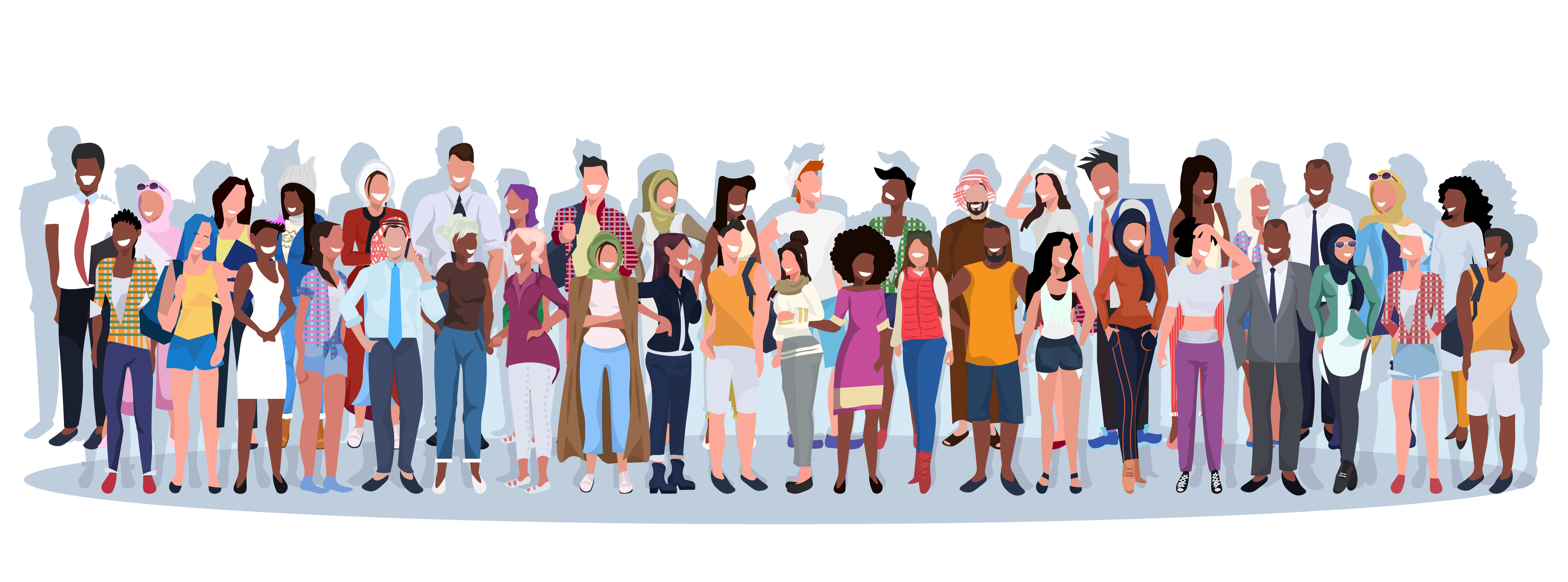 Illustration to show a diverse group of customers for segmentation