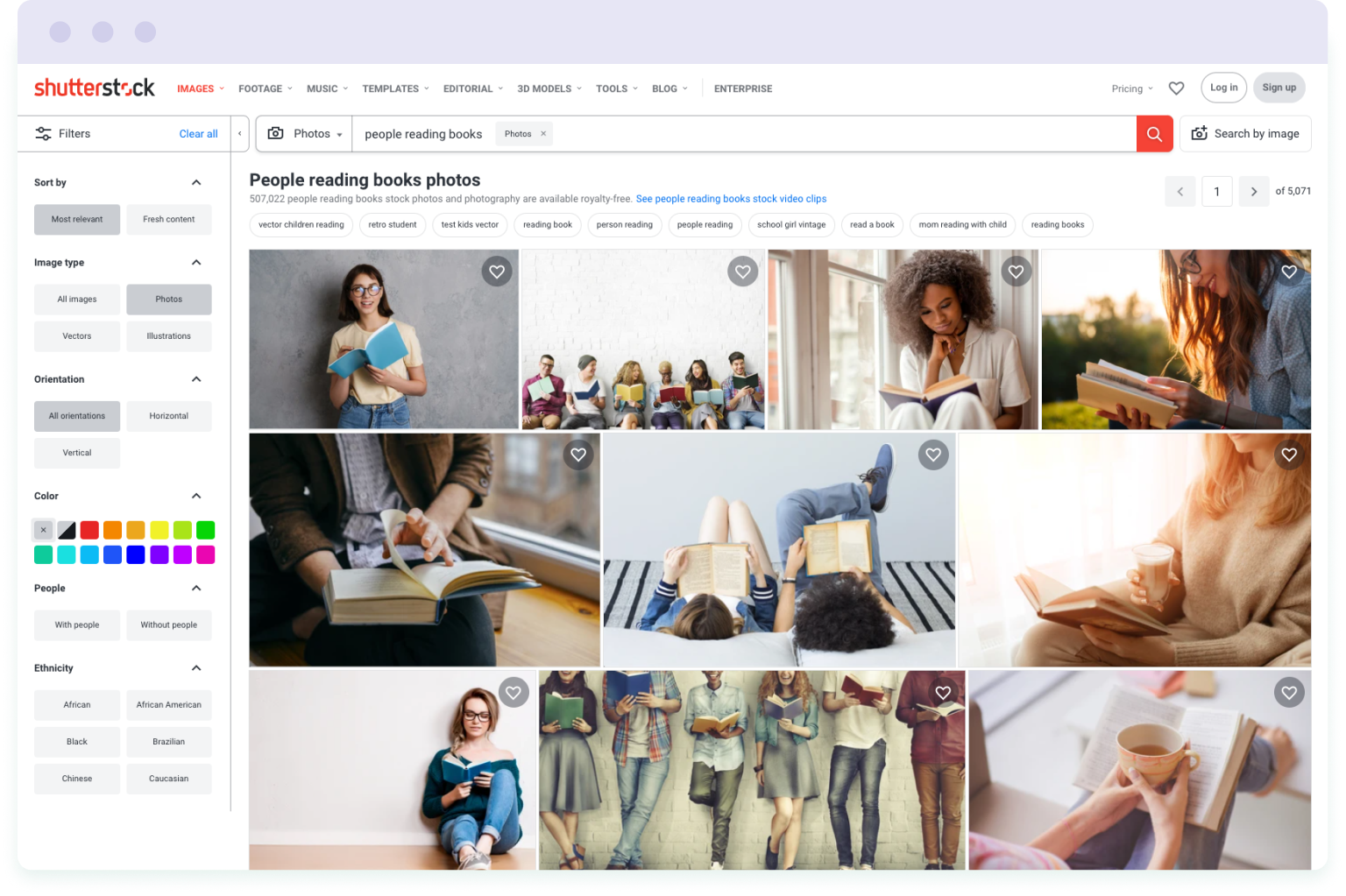 You can find images of objects and people on Shutterstock to use in your email marketing campaigns