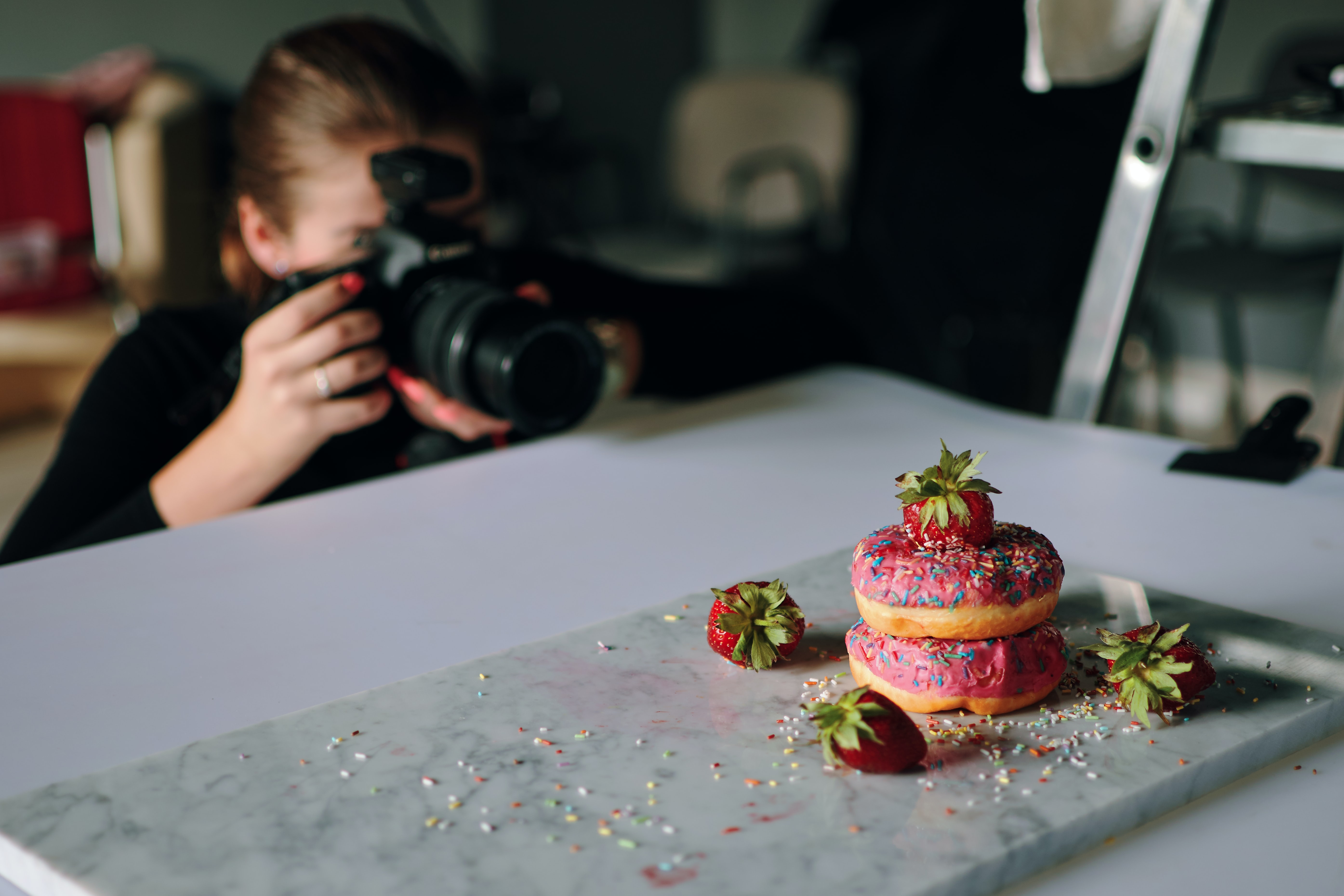 Image of a photo shoot to demonstrate that you can take your own photos when you need images for your email marketing campaigns