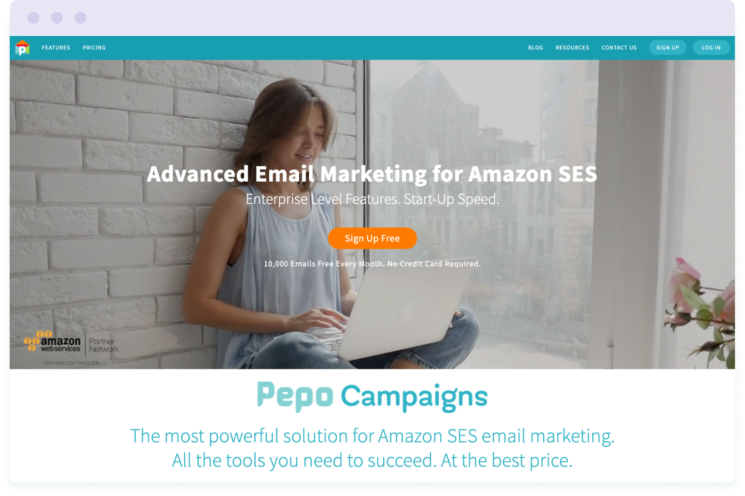 Image of Pepo Campaigns website homepage