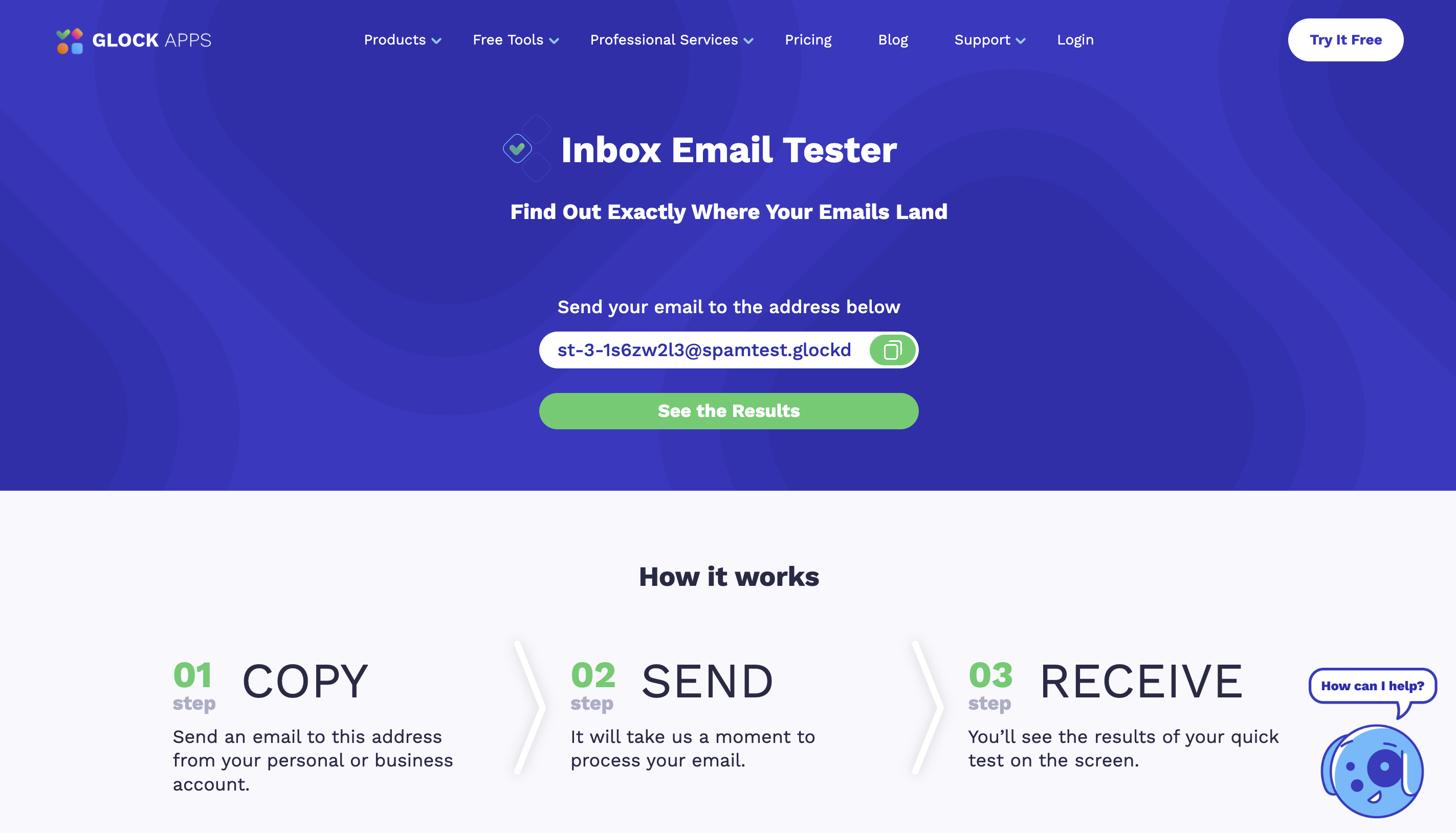 Email inbox tester by Glockapps